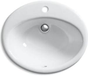 Farmington Metal Oval Drop-In Bathroom Sink with Overflow