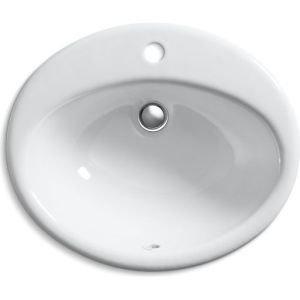 Farmington Self-Rimming Bathroom Sink with Single Hole Faucet Drilling