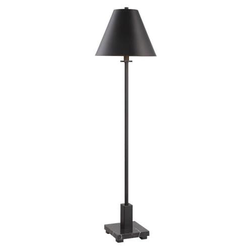 Uttermost Pilot 36 1/2" Satin Black Metal Buffet Table Lamp