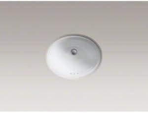 Devonshire Ceramic Oval Undermount Bathroom Sink with Overflow