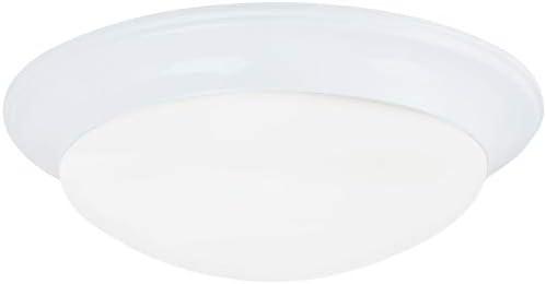 Nash 10.87" Satin Etched Glass LED Flush Mount in White