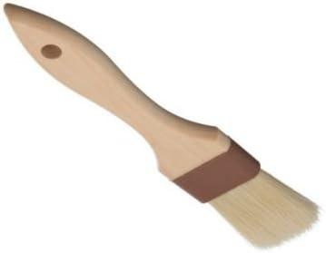 1" Flat Boar Hair Brush with Wooden Handle