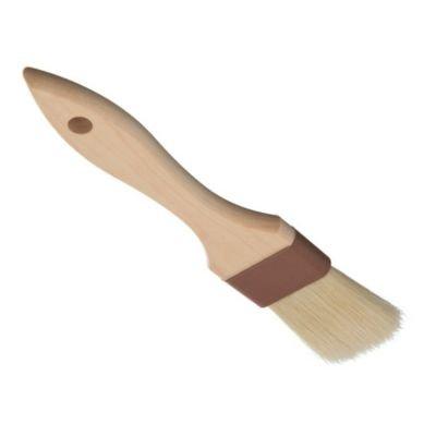 1" Flat Boar Hair Brush with Wooden Handle