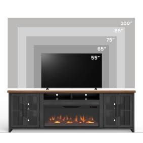 Essex 97 Inch Fireplace TV Stand Console,media console,entertainment center For Tvs Up To 100 Inches