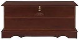 Bowery Hill Rectangular Traditional Wood Cedar Chest in Brown