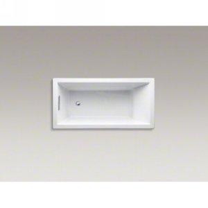 Underscore® 60" x 30" Drop-In or Undermount Acrylic Soaking Bathtub with Sloped Backrest