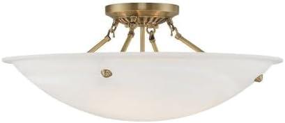 Livex Lighting Oasis 4 - Light Flush Mount in  Antique Brass