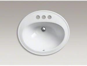 Pennington Black Ceramic Oval Drop-In Bathroom Sink