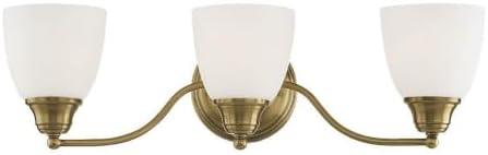Livex Lighting Somerville 3 - Light Vanity in  Antique Brass