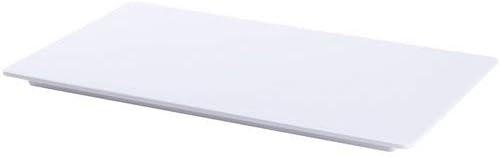 White Rectangular Melamine Serving Platter, 18.25"