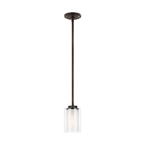 Generation Lighting 6137301-710 Elmwood Park One - Light Mini-Pendant Hanging Modern Fixture, Bronze
