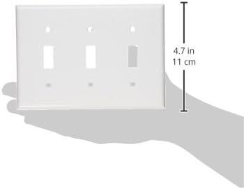 White 3-Gang Toggle Switch Wall Plate