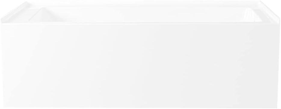 Kingston Brass Aqua Eden 66-Inch Acrylic Rectangular 3-Wall Alcove Tub