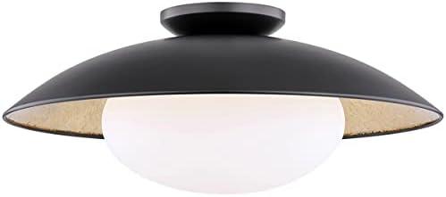 Quinn Semi-Flush Light - Black / Large