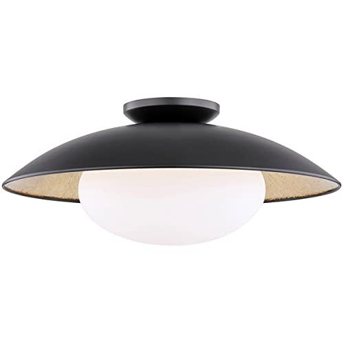 Quinn Semi-Flush Light - Black / Large