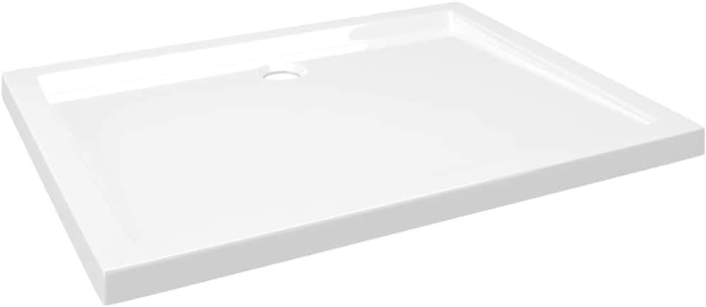 vidaXL Shower Base Tray, Non-slip Bathroom Shower Pan, Reinforced ABS