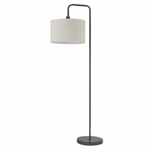 Globe Electric Barden 58" Dark Bronze Floor Lamp with Beige Fabric Shade, 67395
