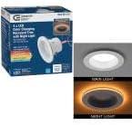 Commercial Electric 4" LED Recessed Light Trim with Night Light Feature Dimmable