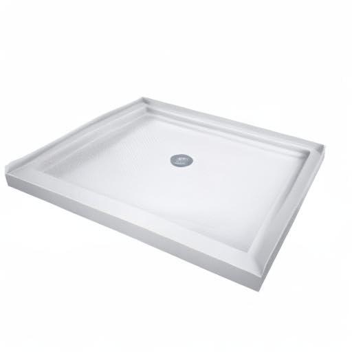 QWALL-4 32" W x 76.75" H Framed Square Shower Stall and Base Included