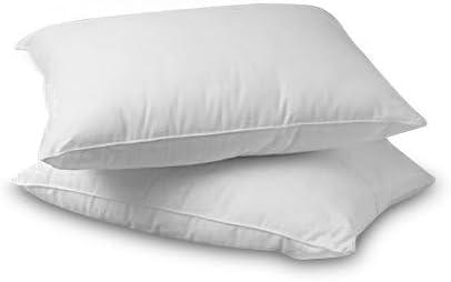 Continental Bedding 50% White Goose Down and 50% White Goose Feather Blend - Queen Size Pillow - Set of 2
