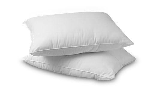 Continental Bedding 50% White Goose Down and 50% White Goose Feather Blend - Queen Size Pillow - Set of 2