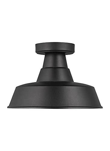 Fisher Outdoor Flush Mount - Black / 12"Dia