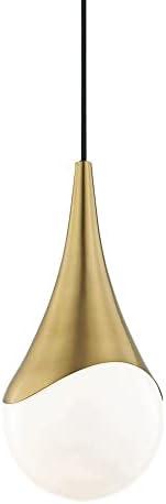 Mitzi H375701s Ariana 8" Wide Mini Pendant - Brass