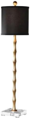 Uttermost Quindici 36" Antique Gold Leaf Bamboo Buffet Table Lamp