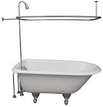 Chrome Brass Clawfoot Tub Shower Faucet Combo Set