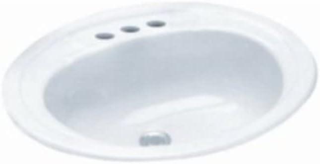 Proflo PF20174WH Proflo 17'' Vitreous China Oval Bathroom Sink with Overflow