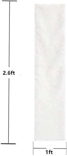 Table Runner, Thanksgiving Modern Small White Fur Table Runners for Party Birthday Christmas Friendsgiving Wedding Dinning Table, Decorative Rug Luxury Faux Fur Runner for Table(11.8x31.5inch)