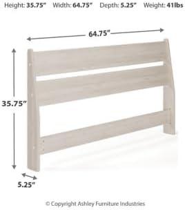 Queen Socalle Panel Headboard Natural: Chic Oak Grain, Unupholstered - Signature Design by Ashley