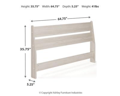 Queen Socalle Panel Headboard Natural: Chic Oak Grain, Unupholstered - Signature Design by Ashley