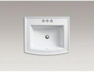 Archer® Vitreous China Rectangular Drop-In Bathroom Sink with Overflow