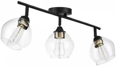 Globe Electric 5.9" 3 Light Matte Black Pendant Head Fixed Track Lighting Set