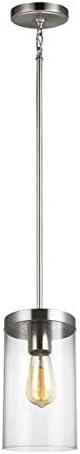 Generation Lighting 6590301-962 Zire One Light Pendant, Brushed Nickel