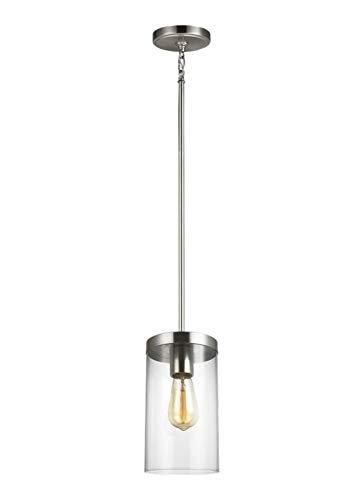 Generation Lighting 6590301-962 Zire One Light Pendant, Brushed Nickel