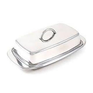 Fox Run 6510 Classic Stainless Steel Butter Dish, Kitchen Dining, 2.75"x7.5"x4"