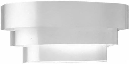 Progress Lighting Travera 1-Light Wall Sconce, White Finish, Metal Shade