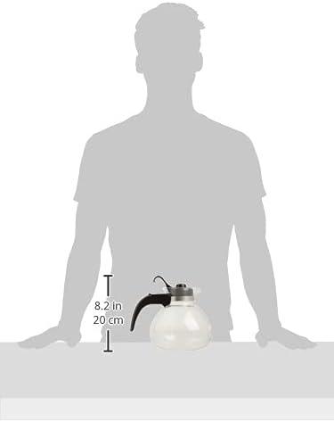 Café Brew Collection Clear Glass Whistling Tea Kettle, to Purely Brew Tea With No Metallic Taste or Other Carafe Flavors, 12 Cup Capacity