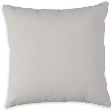 Erline 20" Cement Gray Woven Square Accent Pillow