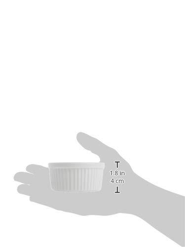 White Porcelain Ramekins Set of 6 for Baking and Serving