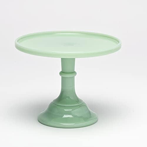 Jadeite 9" Glass Cake Stand - By Mosser Glass
