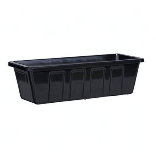 Novelty Poly-Pro Plastic Indoor/Outdoor Liner/Planter Flower Box, Black, 18 inch