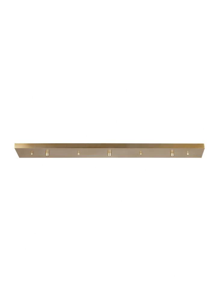 36 in. 3-Light Satin Brass Linear Multi-Port Canopy