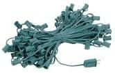 Novelty Lights 100 Feet C7/E12 Candelabra Base Christmas Stringer, Vintage Holiday Hanging Light String, 12" Spacing, SPT-1 20 Gauge Green Wire