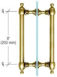 Polished Brass 8" Colonial Style Back-to-Back Pull Handle