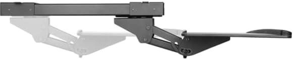Adjustable Black Steel and Plastic Under-Desk Keyboard Tray