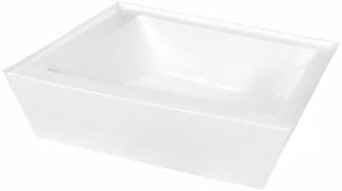 Kingston Brass Aqua Eden 60-Inch Acrylic Rectangular 3-Wall Alcove Tub
