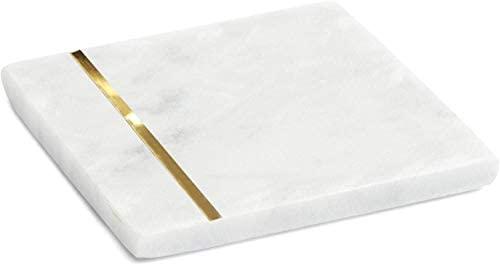 Mercer41 Raniyha Marble Round Coaster 4-Pack